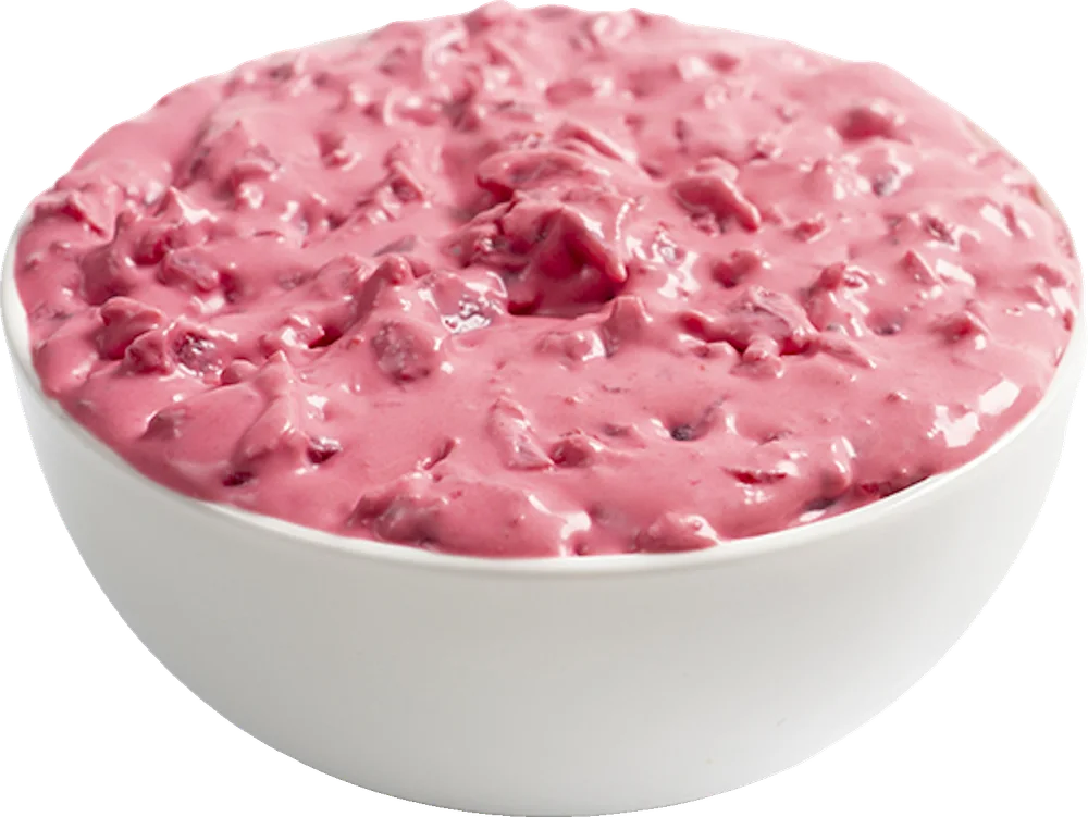 Cheesy Beetroot dip in a bowl